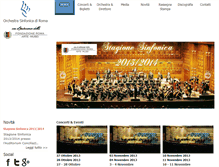 Tablet Screenshot of orchestrasinfonicadiroma.it
